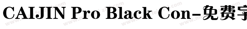 CAIJIN Pro Black Con字体转换